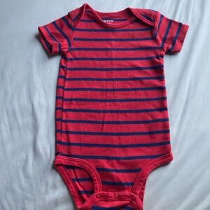 Carter’s Red & Blue Striped Onesie
